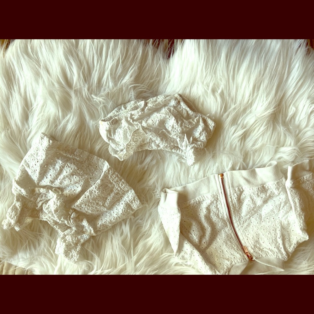 Cat & Jack 3 piece white jacket & dress set